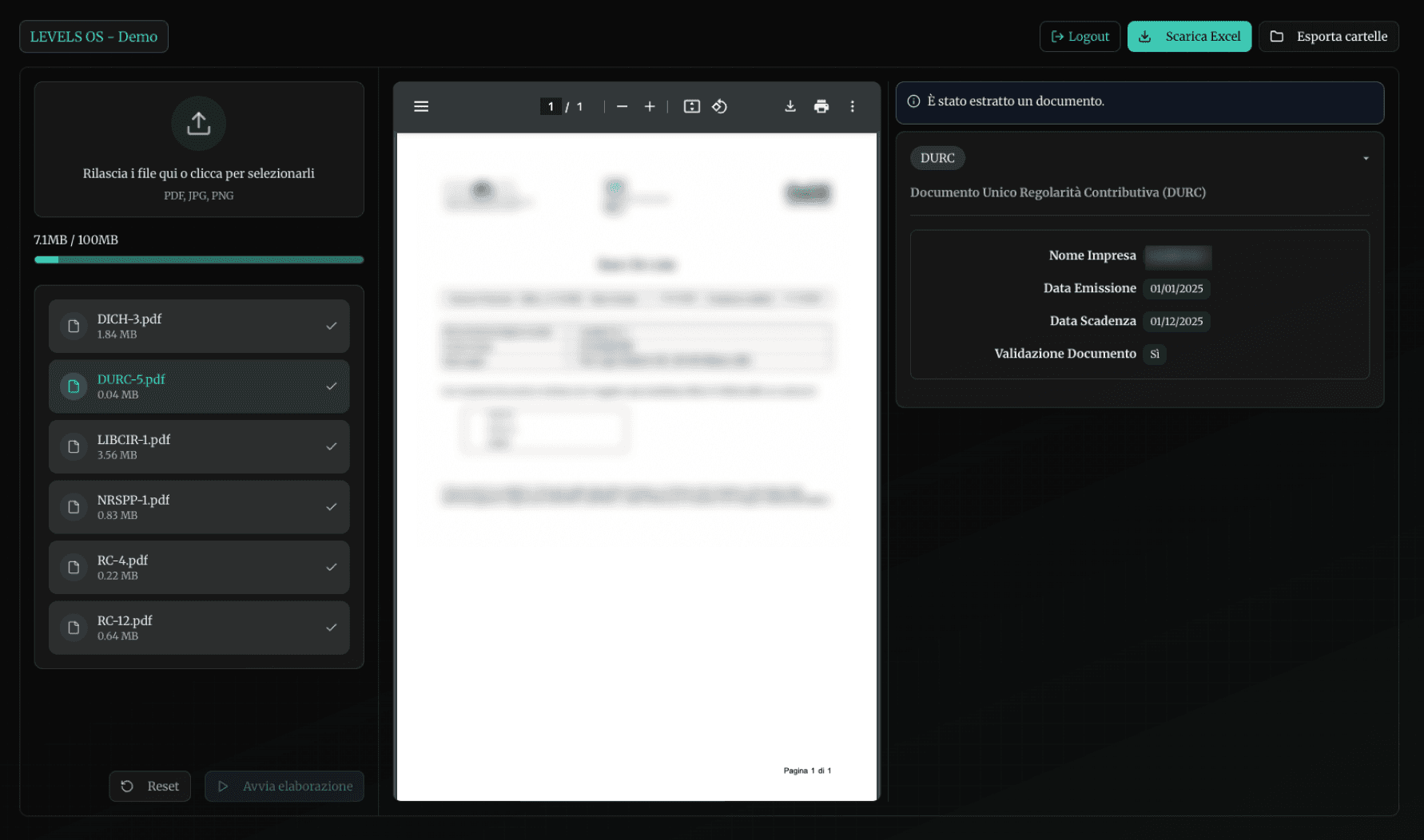 LEVELS OS Demo Screenshot